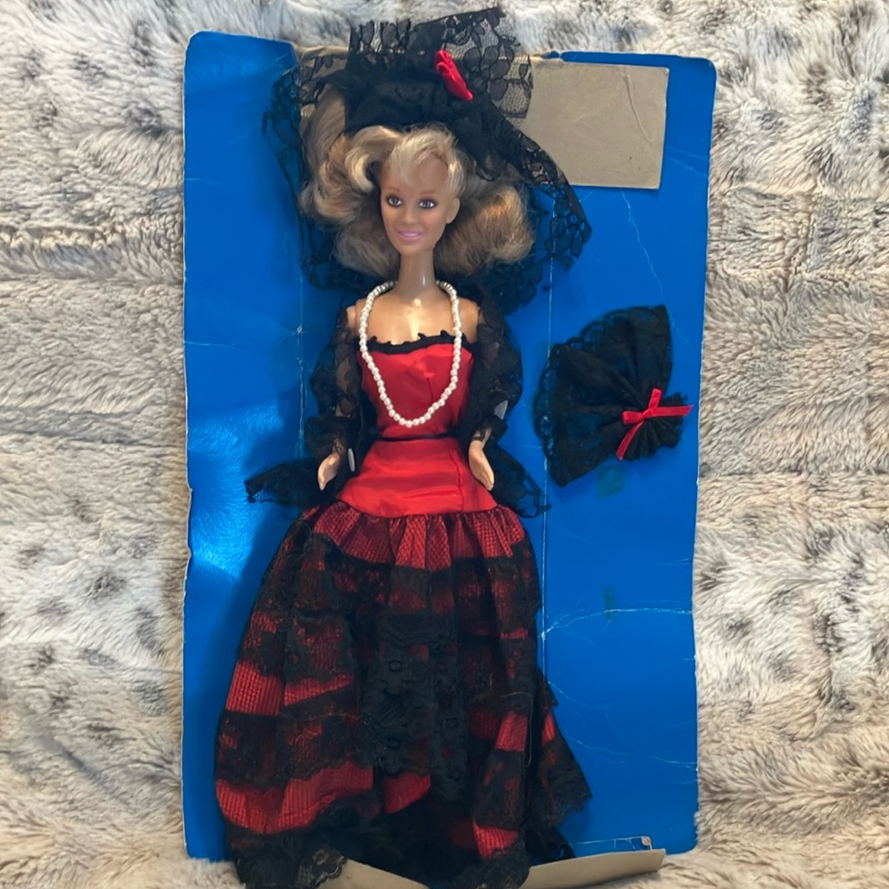 Vintage Totsy Vanna White In Spain Doll Wheel of Fortune Red Dress 12” NO BOX